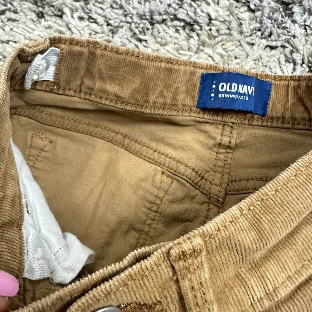 Old Navy Boys Skinny Corduroy Pants Cords 8 Tan Brown Caramel
